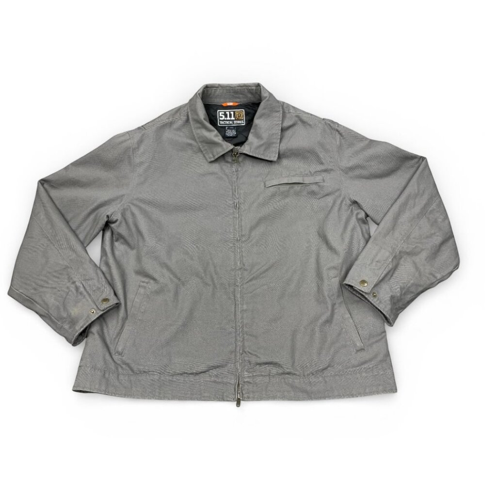 5.11 Tactical Gray Canvas Cotton Work Heavy Winter Bomber Jacket Men's 2XL XXL